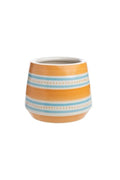 Vaso p?ORCELANA de flores ORANGE AQUARELL 12 cm x 10 cm Material: Grés