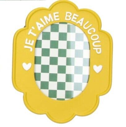 PORTA-RETRATO JE T`AIME BEAUCUP 2X11X13 Amarela;