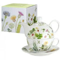Conjunto Tea for One “Wild Flowers” com bule, xícara e pires Bella Vita