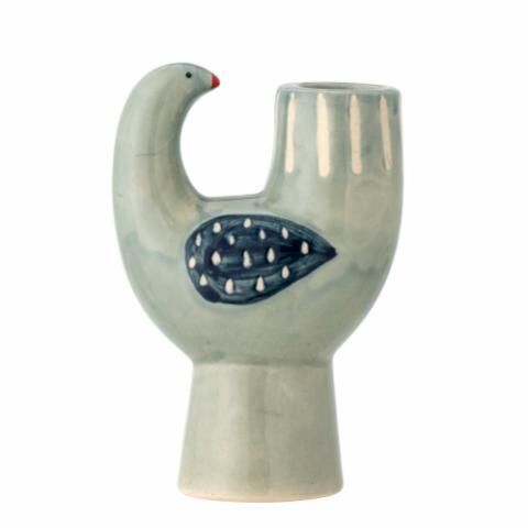 CASTIÇAIS TRUDY AZUL GRÉS L9XH12.5X W 6 CM