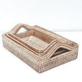 BANDEJA RATTAN PEQUENO C/ALÇA 24.5X14.5X6 CM