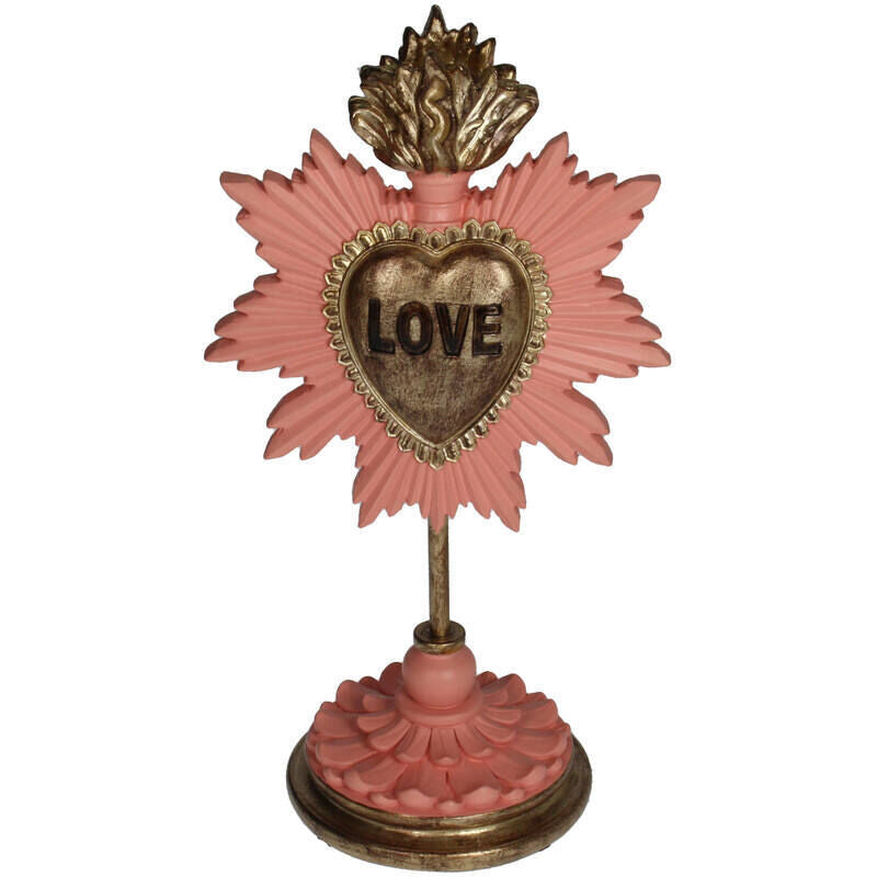 CASTIÇAL HEART AMOUR 18 X 13 X 33 CM