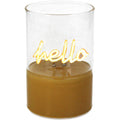 ENFEITE DE LED HELLO 7X7X10 CM