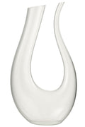 Jarra de vidro transparente em forma de U