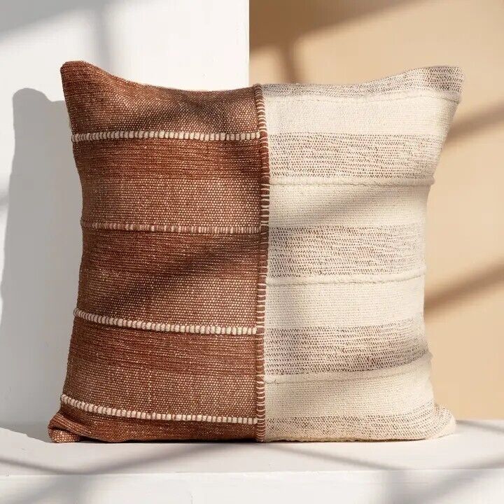 Almofada TerraSplit Woven Harmony | Almofada de Algodão com Fio Slub