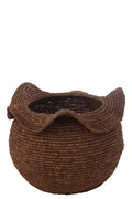 Cesto de sisal castanho escuro