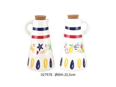 L SET HUILE/VINAIGRE MARKET 9 X H.15.5 CM 400 ML  C/2GFRS