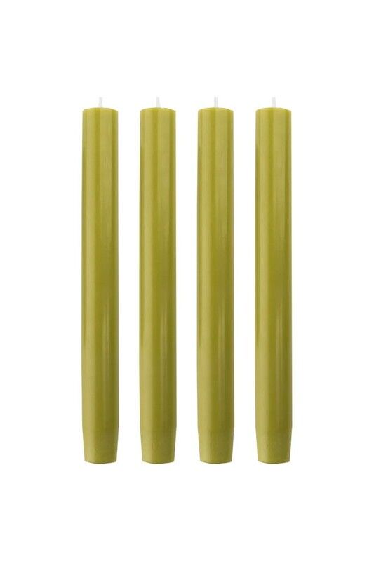 Velas Velas Taper GLUMI verde Conjunto de 4- 2,20 x 2,20 x 20,00 cm