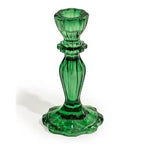PORTA-VELAS CLASSICO VIDRO VERDE ESCURO