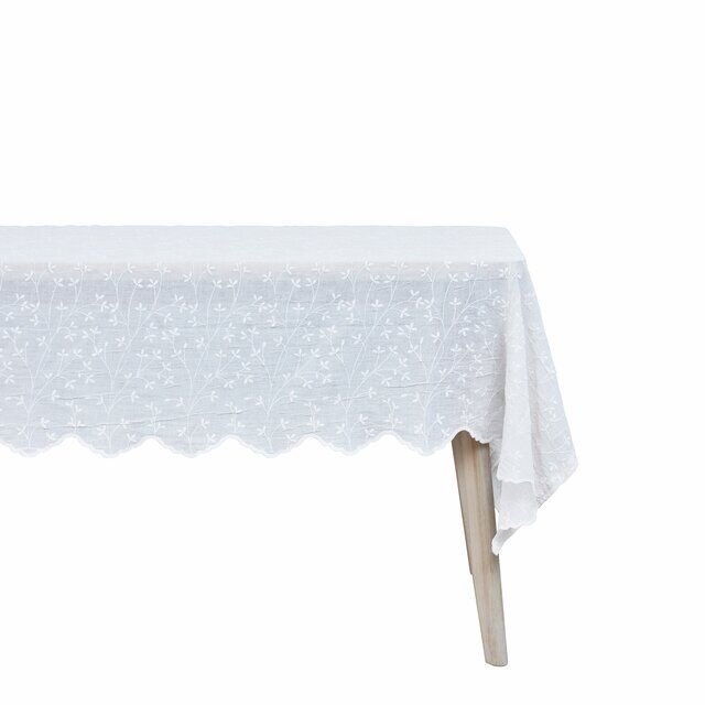 TOALHA DE MESA ELOISE BRANCA 280 X 160 CM