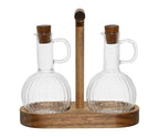 CONJ. AZEITE E VINAGRE COM BANDEJA 35CL - 21X9X20CM