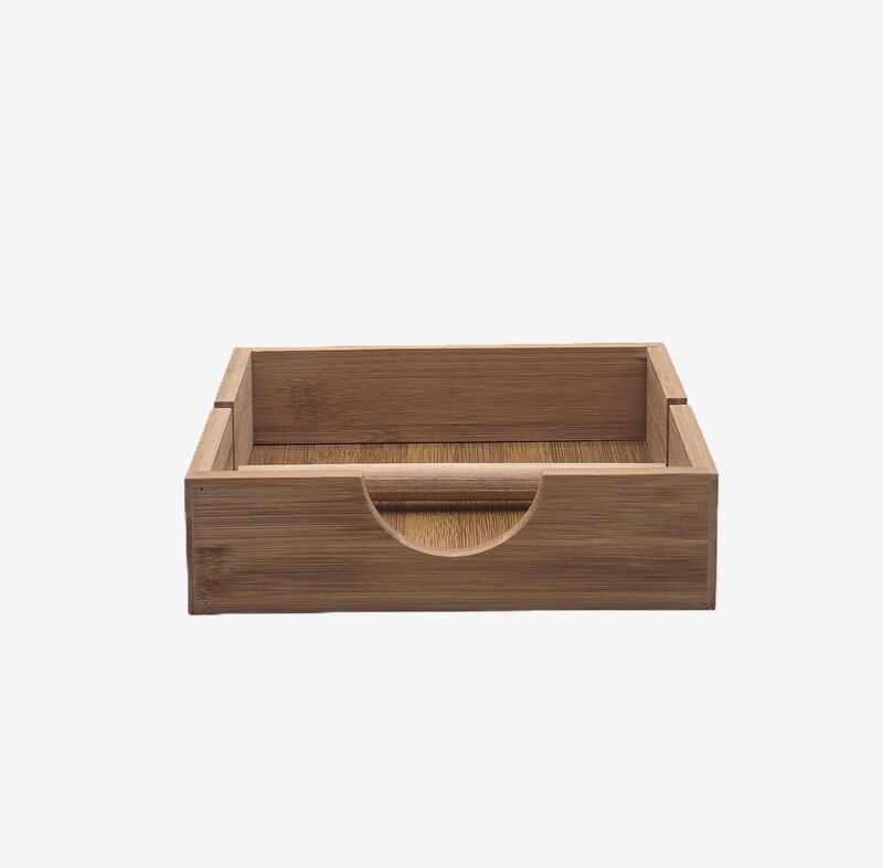 SQUARE BAMBOO NAPKIN HOLDER 18.5X18.5 CM