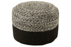 Puf Miami Poly Line Preto/Branco