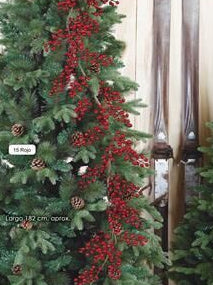 GUIRNALDA BERRIES. 182 cm. Rojo