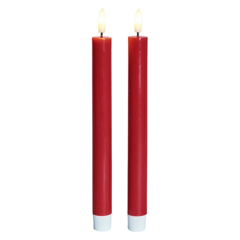 Conj. 2 Velas Led Vermelhas Ø2xH20cm