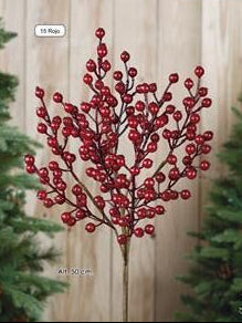 BUSH BERRIES. 50 cm. Rojo.